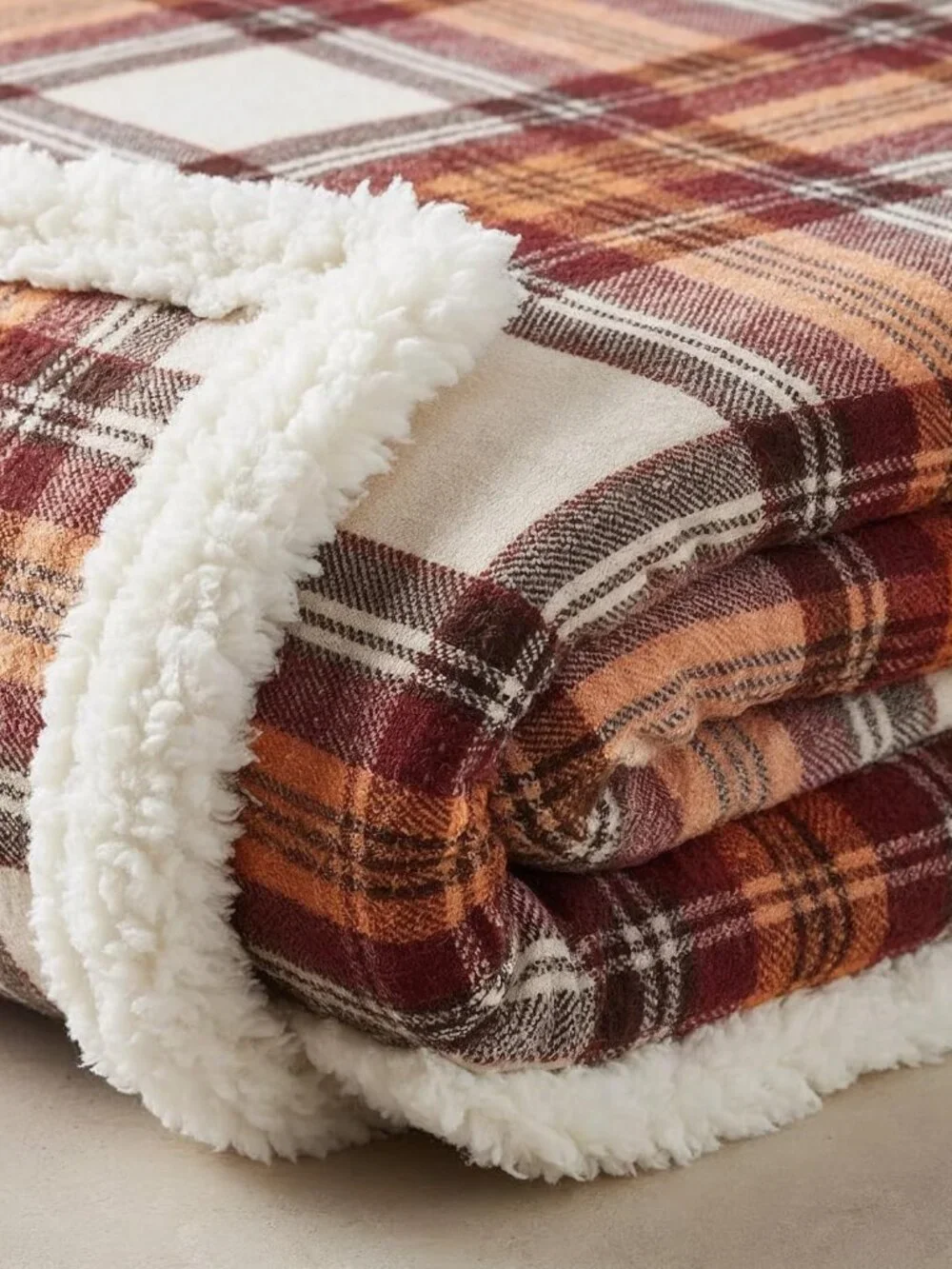 Eddie Bauer Sherpa Throw Blanket | 50x60 | In Edgewood Plaid Red | NWT